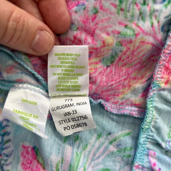 LILLY PULITZER “Celestial Blue Cay To My Heart” Malone Dress in Blue/Pink, M - Picture 8 of 10